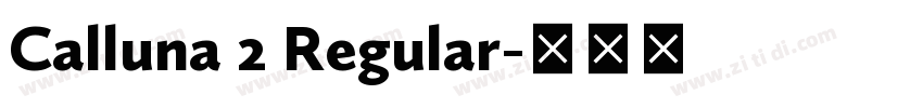 Calluna 2 Regular字体转换